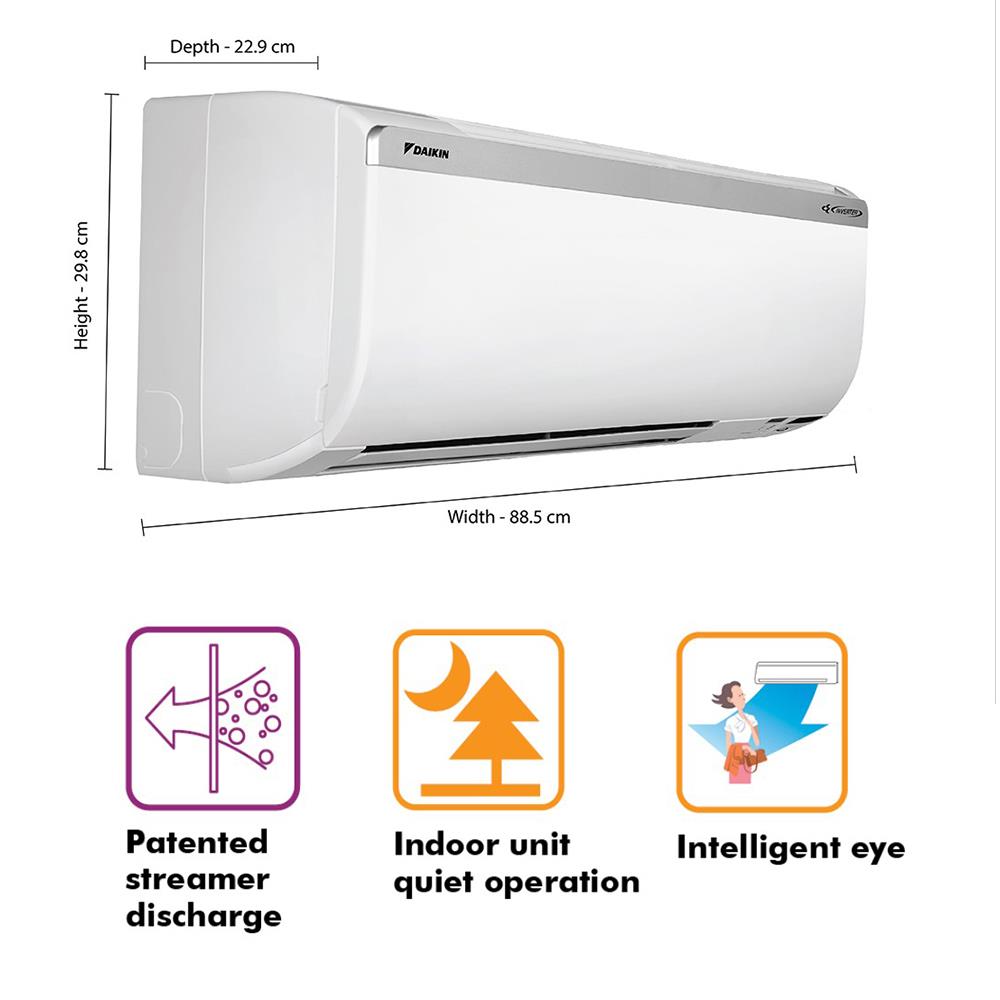 Daikin 1 Ton 5 Star JTKJ Series JTKJ35TV16U Inverter Split AC