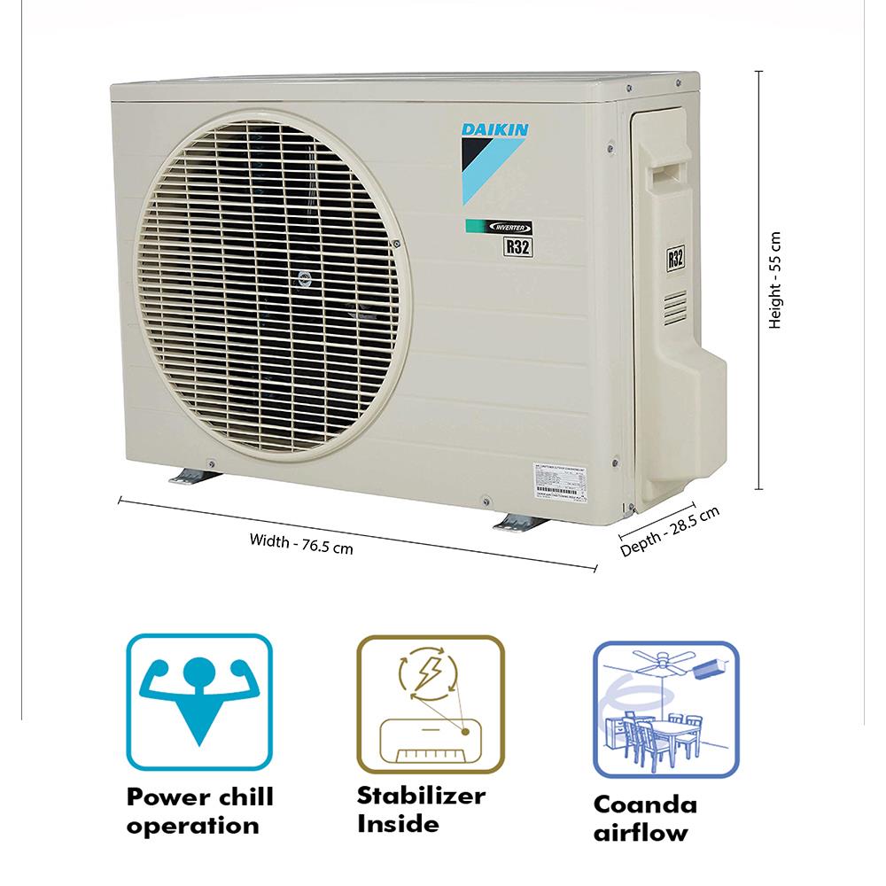 Daikin 1 Ton 5 Star JTKJ Series JTKJ35TV16U Inverter Split AC